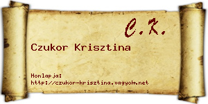 Czukor Krisztina névjegykártya